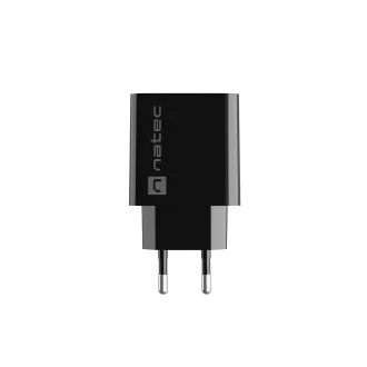 Natec RIBERA 18W 1X USB-A univerzalni polnilec, črn