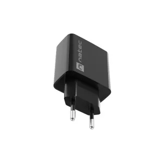 Natec RIBERA 18W 1X USB-A univerzalni polnilec, črn