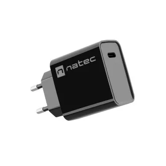 Natec RIBERA 20W 1X USB-C univerzalni polnilec, črn