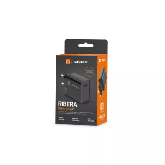 Natec RIBERA 20W 1X USB-C univerzalni polnilec, črn