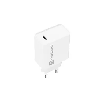 Natec RIBERA 20W 1X USB-C univerzalni polnilec, bel