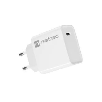 Natec RIBERA 20W 1X USB-C univerzalni polnilec, bel
