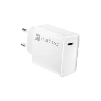 Natec RIBERA 20W 1X USB-C univerzalni polnilec, bel