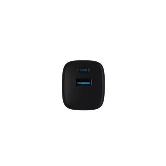 Univerzalni polnilec USB Natec RIBERA GaN 30 W, 1X USB-A, 1X USB-C, črn