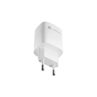 Univerzalni polnilec USB Natec RIBERA GaN 30W, 1X USB-A, 1X USB-C, bel