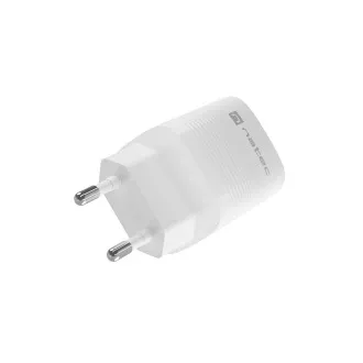 Univerzalni polnilec USB Natec RIBERA GaN 30W, 1X USB-A, 1X USB-C, bel