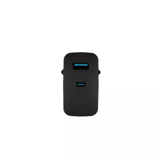 Univerzalni polnilec USB Natec RIBERA GaN 45W, 1X USB-A, 1X USB-C, črn