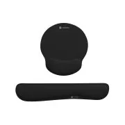 Ergonomski set blazinic za zapestje Natec CHIPMUNK 2v1, črna