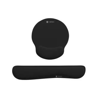 Ergonomski set blazinic za zapestje Natec CHIPMUNK 2v1, črna