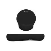 Ergonomski set blazinic za zapestje Natec CHIPMUNK 2v1, črna