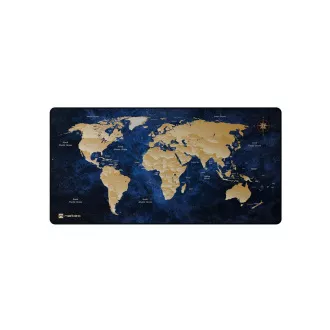 Maxi podloga za miško Natec WORLD, 80x40cm, modra