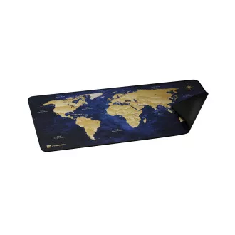 Maxi podloga za miško Natec WORLD, 80x40cm, modra