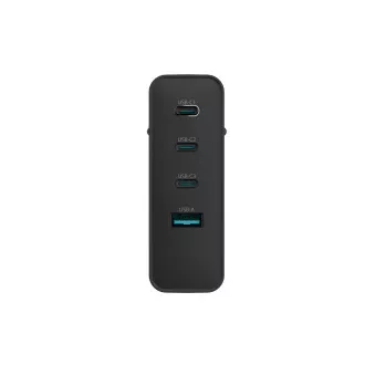 Univerzalni polnilec USB Natec GaN 100W, 3x USB-C, 1x USB-A, črn