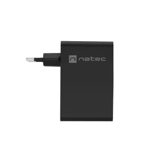 Univerzalni polnilec USB Natec GaN 100W, 3x USB-C, 1x USB-A, črn