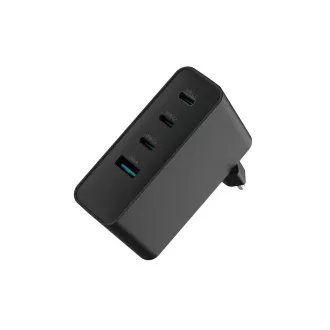 Univerzalni polnilec USB Natec GaN 100W, 3x USB-C, 1x USB-A, črn