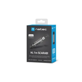 Natec SCARAB 3 USB-A   USB-C 3.1 GEN 1/microSD/microSDHC/microSDXC/SD/SDHC/SDXC/T-Flash bralnik kartic