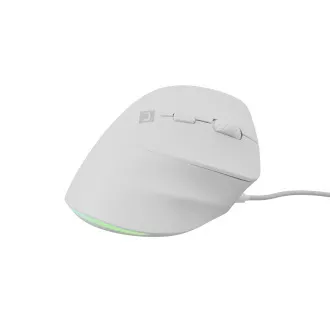 Natec CRAKE 2 PRO Vertikalna miška/Vertikalna/Optična/Desna/12 400 DPI/Brezžični USB-A/Bela