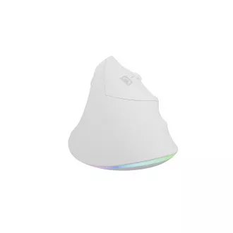 Natec CRAKE 2 PRO Vertikalna miška/Vertikalna/Optična/Desna/12 400 DPI/Brezžični USB-A/Bela