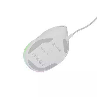 Natec CRAKE 2 PRO Vertikalna miška/Vertikalna/Optična/Desna/12 400 DPI/Brezžični USB-A/Bela