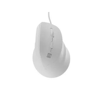 Natec CRAKE 2 PRO Vertikalna miška/Vertikalna/Optična/Desna/12 400 DPI/Brezžični USB-A/Bela
