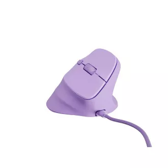 Natec CRAKE 2 PRO Vertikalna miška/Vertikalna/Optična/Desna/12 400 DPI/Brezžični USB-A/Vijolična