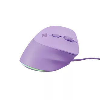 Natec CRAKE 2 PRO Vertikalna miška/Vertikalna/Optična/Desna/12 400 DPI/Brezžični USB-A/Vijolična