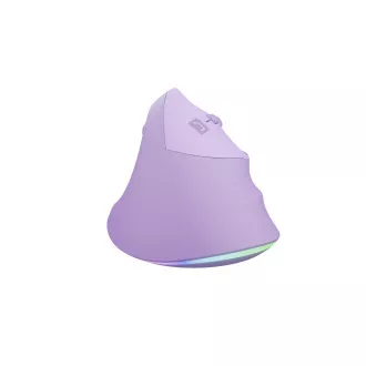 Natec CRAKE 2 PRO Vertikalna miška/Vertikalna/Optična/Desna/12 400 DPI/Brezžični USB-A/Vijolična