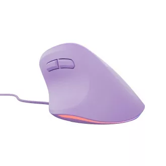 Natec CRAKE 2 PRO Vertikalna miška/Vertikalna/Optična/Desna/12 400 DPI/Brezžični USB-A/Vijolična