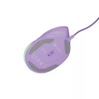 Natec CRAKE 2 PRO Vertikalna miška/Vertikalna/Optična/Desna/12 400 DPI/Brezžični USB-A/Vijolična