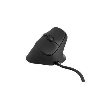 Natec CRAKE 2 PRO Vertikalna miška/Vertikalna/Optična/Desna/12 400 DPI/Brezžični USB-A/črna