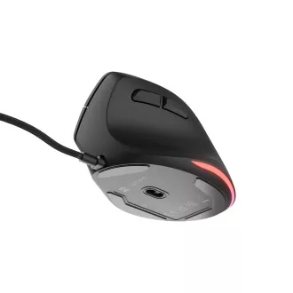 Natec CRAKE 2 PRO Vertikalna miška/Vertikalna/Optična/Desna/12 400 DPI/Brezžični USB-A/črna