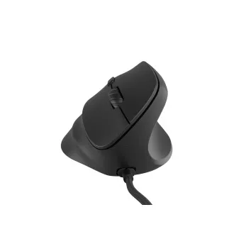 Natec CRAKE 2 PRO Vertikalna miška/Vertikalna/Optična/Desna/12 400 DPI/Brezžični USB-A/črna