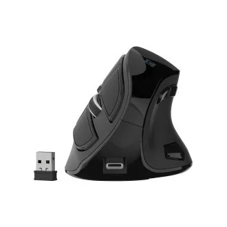 Vertikalna brezžična miška Natec EUPHONIE PRO/Vertikalna/Blue Sense/Za desničarje/2 400 DPI/USB BT/Črna Vertikalna brezžična miška Natec EUPHONIE PRO/Vertikalna/Blue Sense/Za desničarje/2 400 DPI/USB BT/Črna