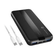 Napajalnik Natec TREVI SLIM Q V2 10000mAh, 2x USB-A 18W, 1x USB-C 20W, kabel USB-C - USB0-C, črn