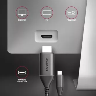 AXAGON RVC-HI2MC, USB-C -> HDMI 2.0a, redukcija / kabel 1,8 m, 4K/60Hz HDR10