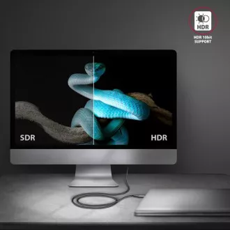 AXAGON RVC-HI2MC, USB-C -> HDMI 2.0a, redukcija / kabel 1,8 m, 4K/60Hz HDR10