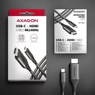 AXAGON RVC-HI2MC, USB-C -> HDMI 2.0a, redukcija / kabel 1,8 m, 4K/60Hz HDR10