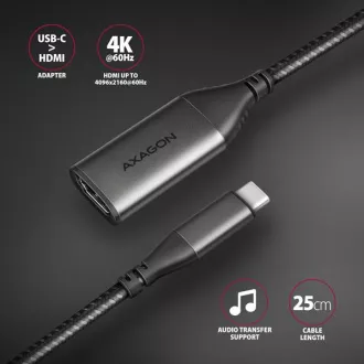 AXAGON RVC-HI2M, USB-C -> HDMI 2.0a, reduktor/adapter, 4K/60Hz HDR10