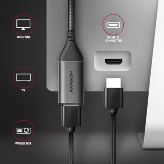 AXAGON RVC-HI2M, USB-C -> HDMI 2.0a, reduktor/adapter, 4K/60Hz HDR10