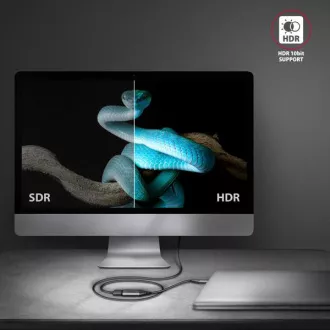 AXAGON RVC-HI2M, USB-C -> HDMI 2.0a, reduktor/adapter, 4K/60Hz HDR10