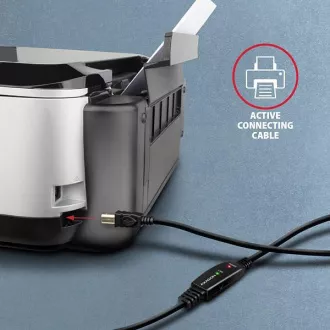 AXAGON ADR-215B, USB 2.0 A-M -> B-M aktivni povezovalni kabel, 15 m