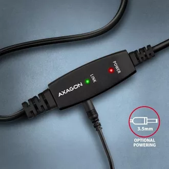 AXAGON ADR-215B, USB 2.0 A-M -> B-M aktivni povezovalni kabel, 15 m