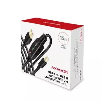 AXAGON ADR-215B, USB 2.0 A-M -> B-M aktivni povezovalni kabel, 15 m