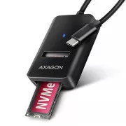 AXAGON ADM2-CM USB-C 10Gb/s - adapter M.2 NVMe in SATA SSD, kabel USB-C 10 cm