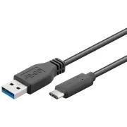 PremiumCord USB-C/male - USB 3.0 A/Male, črn, 3 m