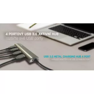 i-tec USB 3.0 Metal Charging HUB 4 vrata