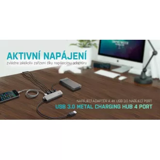 i-tec USB 3.0 Metal Charging HUB 4 vrata