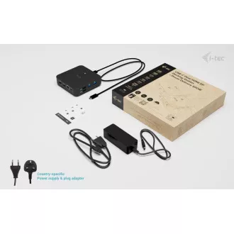 i-tec USB-C DP Dual HDMI Docking Station, Power Delivery 100W   i-tec Universal Charger 100W
