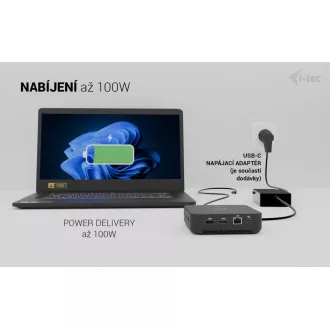 i-tec USB-C DP Dual HDMI Docking Station, Power Delivery 100W   i-tec Universal Charger 100W
