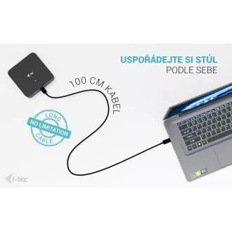 i-tec USB-C DP Dual HDMI Docking Station, Power Delivery 100W   i-tec Universal Charger 100W